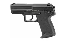 HK USP Compact V1 9mm Luger, 3.58" Barrel, DA/SA, Black Polymer Grip, 10+1 Rounds, 2 Magazines, Decocker, 3-Dot Sights
