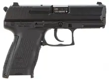 Heckler & Koch P2000 V3 .40 S&W, 3.66" Barrel, 12-Round, DA/SA, Black Interchangeable Backstrap Grip, 3-Dot Sights, Semi-Automatic Pistol (81000049)