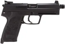 HK USP Tactical V1 .45 ACP Pistol, 5.09" Threaded Barrel, 12-Round, Black Polymer Frame and Grip, Adjustable Sights, Decocker, DA/SA