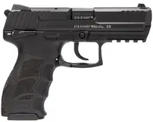HK P30S V3 Semi-Automatic Pistol, .40 S&W, 3.85" Barrel, 13 Rounds, 2 Magazines, DA/SA Trigger, Matte Black Finish, Ambi Safety/Decocking Button, Fixed Sights