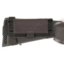 Blackhawk! Buttstock Shotgun Shell Pouch, 5-Round Capacity, Black Nylon, Ambidextrous Mount, 52BS02BK