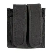 Blackhawk Universal Double Pistol Magazine Case, Textured Black, Compatible with 9mm & 40, Mountable Horizontally or Vertically - 44A054BK