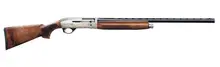 Benelli Montefeltro Silver Semi-Auto Shotgun, 20GA, 26" Barrel, 4+1 Capacity, AA Grade Walnut Stock, Nickel/Blue Etched Game Scenes - 10855