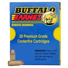 Buffalo Bore 9mm Luger +P+ 95 Grain Barnes TAC-XP Lead-Free Ammunition, 20 Rounds Per Box - 24G/20