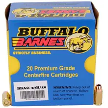 Buffalo Bore .380 ACP +P 80 Grain Barnes TAC-XP Lead-Free Handgun Ammo, 20/Box - 27H/20
