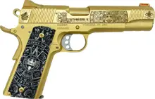 Kimber Stainless II 24 Carat Gold Aztec Style .45ACP 5 Barrel 7-Rounds Exclusive