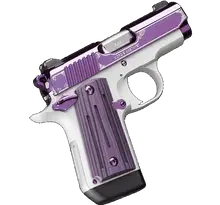 Kimber Micro 9 Amethyst 9mm Semi-Automatic Pistol with 3.15" Barrel and Night Sights - Purple PVD with Border Engraving, 7 Rounds - Model 3300214