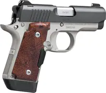 Kimber Micro 9 Two-Tone 9mm Semi-Automatic Pistol with 3.15" Barrel, Rosewood Laser Grips, and 7-Round Capacity - Model 3300216