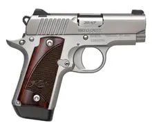Kimber Micro 380 ACP, 2.8" Barrel, Stainless Steel with Rosewood, Night Sights, 7RD Pistol with Holster and 3 Mags