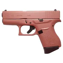 Glock 43 9mm Dusty Rose Cerakote Subcompact Pistol - 6+1 Rounds