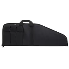 Bulldog Pit Bull 43" Tactical Rifle Case, Water-Resistant Nylon with Soft Padding, 3 Velcro Magazine Pouches, Black - BD499-43