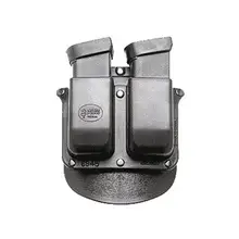 Fobus Glock 45/10mm Double Magazine Pouch with Paddle Attachment, Ambidextrous Polymer, Black