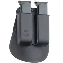 Fobus Black Polymer Double Magazine Pouch for .22LR/.380 ACP Single Stack with Paddle Attachment - 6922P