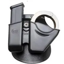FOBUS S&W MAGAZINE AND HANDCUFF PADDLE HOLDER POLYMER BLACK CU9GMP