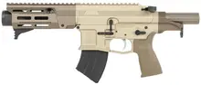 Maxim Defense PDX 505-SPS 7.62X39mm Semi-Automatic Pistol, 5.5" Barrel, 20+1 Capacity, M-LOK Handguard, Hate Brake Muzzle Booster, Arid Brown Finish, ALG Combat Trigger, Optics Ready
