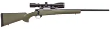 Howa Hogue GameKing 30-06 Springfield Bolt Action Rifle with Scope Package, 22" Blued Barrel, Green Overmolded Stock - HGK63208+