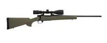 HOWA M1500 GamePro Gen2 22-250 REM Bolt Action Rifle with 22" Threaded Barrel, 4-Round Capacity, Nikko Stirling 4-12x40 Scope, OD Green Hogue Overmolded Stock