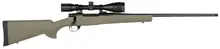 Howa Hogue GamePro Gen2 M1500 7MM Remington Magnum Bolt Action Rifle with 24" Threaded Barrel, Green Overmolded Stock, and 3.5-10x44mm Scope