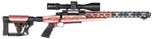 Howa M1500 APC Gen2 6.5 Creedmoor Bolt-Action Rifle, 16.25" Barrel, 10 Rounds, American Flag Cerakote, with 4-16x50mm Scope and Aluminum Chassis Stock