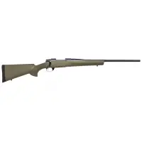 Howa M1500 Hogue Bolt Action Rifle, 300 Winchester Magnum, 24" Threaded Barrel, Green Stock