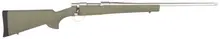 Howa 1500 Hogue Standard .308 Win Bolt Action Rifle with 22" Threaded Barrel, 5-Round Capacity, Green Overmolded Stock, Stainless Steel Finish - HGR73113