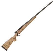 Howa M1500 HS Precision Bolt-Action Rifle - 300 Winchester Magnum, 24" Threaded Barrel, Tan/Black Webbed Stock, 3+1 Rounds