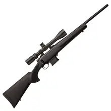 HOWA M1500 Mini Action 6MM ARC Bolt Action Rifle with 20" Heavy Barrel, Black Hogue Stock, and GamePro 4-12x40 Scope