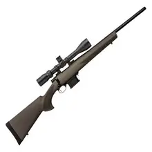 Howa M1500 Mini Action 6mm ARC Bolt Action Rifle with 20" Threaded Barrel, OD Green Synthetic Stock, and GamePro 4-12x40mm Scope
