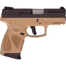 Taurus G2C 9mm Handgun with 12rd Magazine, 3.2" Barrel, Black Slide/FDE Grip