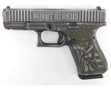 Glock 19 Gen5 9mm "Patriot Gray Live or Die" Handgun with 4.02" Barrel and 15-Round Capacity