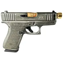 Glock 43X Gen 4 "Trump" 9MM 10RD Custom Gold Barrel Pistol