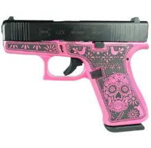 Glock 43X "Sugar Skull Pink Medusa" 9mm Subcompact Handgun with 3.41" Barrel and 10-Round Magazines