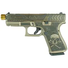 Glock 19 Gen 5 "Revolution-Colonial Brown" Custom Handgun, 9mm Luger, 4.02" Threaded Barrel, 15-Round Magazines