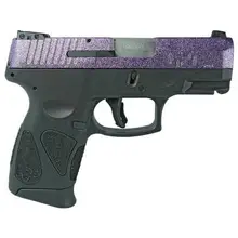 Taurus G2C 9MM Handgun with 3.2" Barrel, Black Slide/Grip, 2x12 Round Magazine - Purple Sparkle