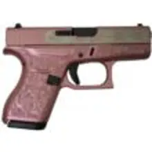 Glock 42 Custom "Glock & Roses Medusa Pink" Subcompact .380 ACP, 3.2" Barrel, 6rd Magazines (2) USA
