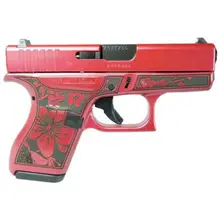 Glock 42 Gen 4 Subcompact .380ACP 3.2" Barrel with 2/6rd Magazines - Custom Cherry Blossom Medusa Pink