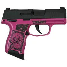 Sig Sauer P365 9mm 3.1in Barrel Sugar Skull Medusa Pink, Optic Ready, XRAY3 Sights, Manual Safety, Includes 2 10-Round Magazines