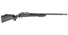 Christensen Arms Traverse 6.5 PRC 24" Bolt Action Rifle with Threaded Stainless Steel Barrel - Black/Gray Webbing