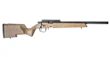 Christensen Arms Ranger .22LR Bolt Action Rifle, 18" Carbon Fiber Barrel, Tan/Black Webbing - 801-12001-00