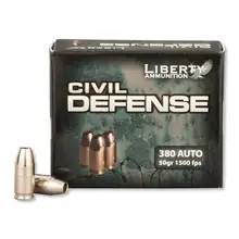 Liberty Civil Defense 380ACP 50gr Lead-Free HP Ammunition - 20 Rounds