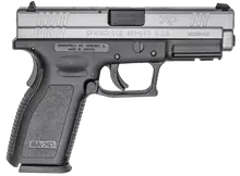 Springfield Armory XD Service 9mm 4" Barrel Bi-Tone Pistol with Stainless Steel Slide, Black Polymer Frame, 10 Rounds, CA Compliant