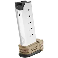 Springfield XD-S 45 ACP 6-Round Stainless Steel Magazine with FDE Extension Sleeve - XDS5006DE