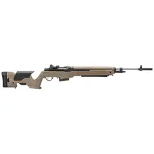 Springfield Armory M1A Loaded .308 Win 22in Stainless Rifle with Adjustable FDE Stock and Aperture Sights