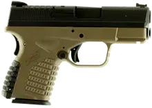 Springfield Armory XD-S .40 S&W 3.3" Black Melonite Slide with FDE Frame and Interchangeable Backstrap