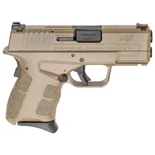 Springfield Armory XD-S Mod.2 9mm Luger 3.3in Flat Dark Earth Pistol with Polymer Grip and Cerakote Slide - 9+1 Rounds