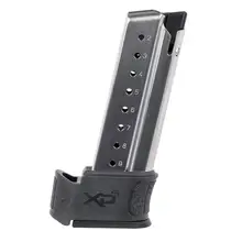 Springfield Armory XD-S Mod.2 9mm Luger 9 Round Magazine with Grip X-Tension, Stainless Steel, Gray - XDSG09061Y