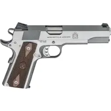 Springfield Armory 1911 Garrison 9mm Stainless Steel Pistol with 5" Barrel, Combat Sights, Wood Grips, 9-Round Capacity - PX9419S