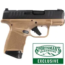 SPRINGFIELD ARMORY HELLCAT OSP 9MM LUGER 3IN FDE/BLACK PISTOL - 13+1 ROUNDS - BROWN