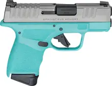 Springfield Armory Hellcat 9mm 3in Pistol - Robin's Egg Blue/Stainless, 13+1 Rounds