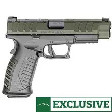 SPRINGFIELD ARMORY XD(M) ELITE GEAR UP PACKAGE 10MM AUTO 4.5IN BLACK/OD GREEN PISTOL - 16+1 ROUNDS - GREEN